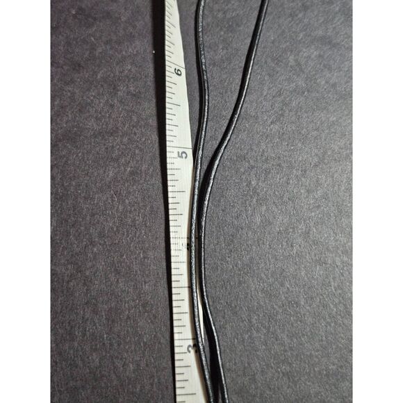 Pandora Sterling Silver Black Cord Necklace Lariat Style 40" - Picture 6 of 10